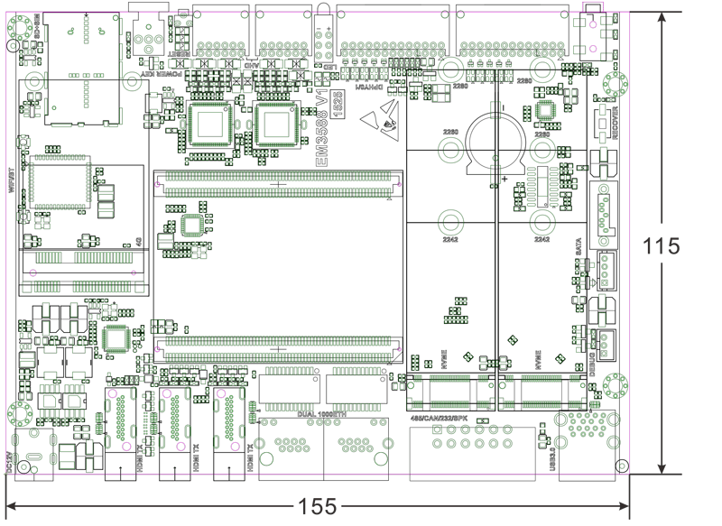 EM3588-V1_PCB_dimension