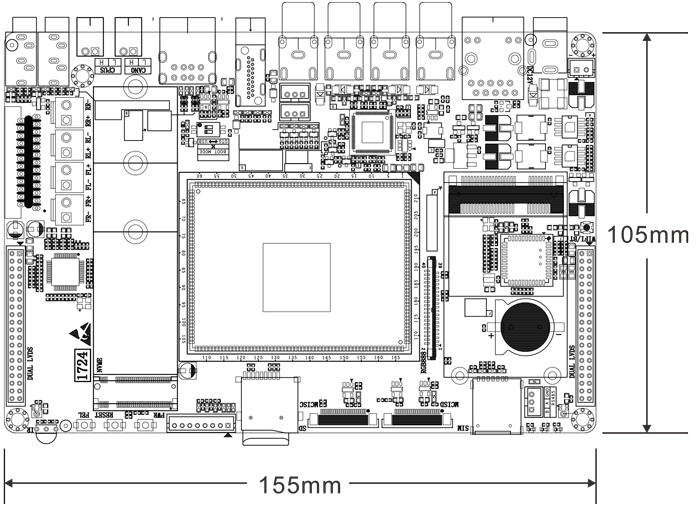 IdeaT527_PCB_dimension