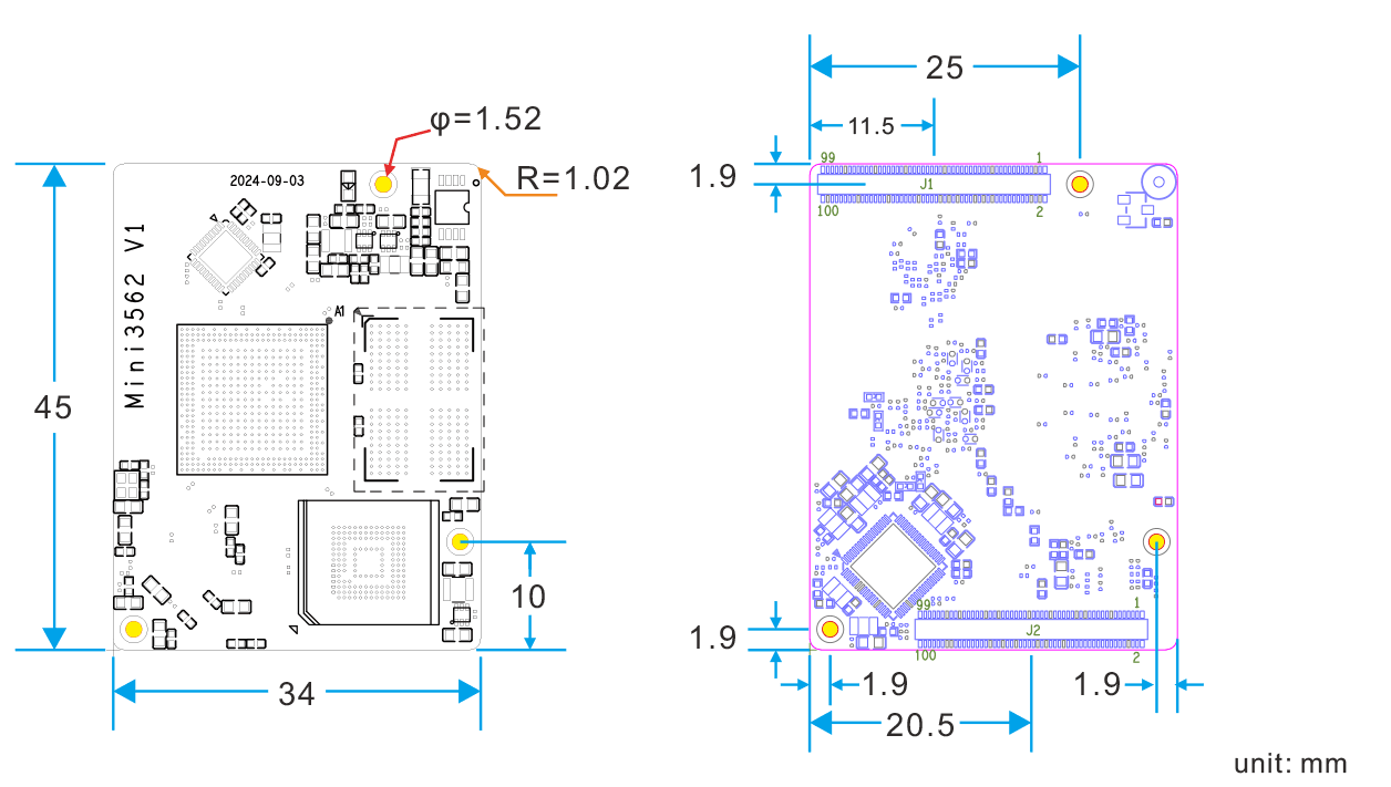 MINI3562_PCB_Dimension