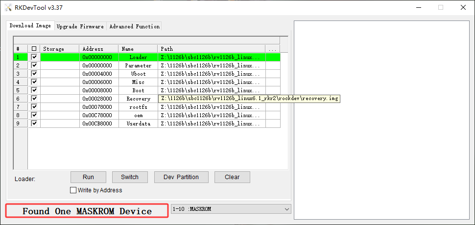 Found_maskrom_Device